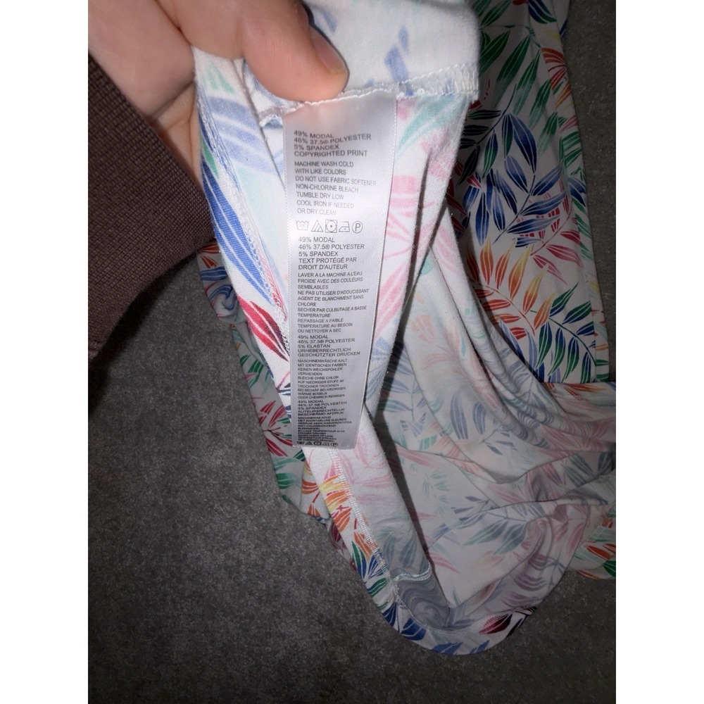 tommy bahama holi frondi midi dress faux wrap ruched L Colorful Palm Tropical - Picture 11 of 12